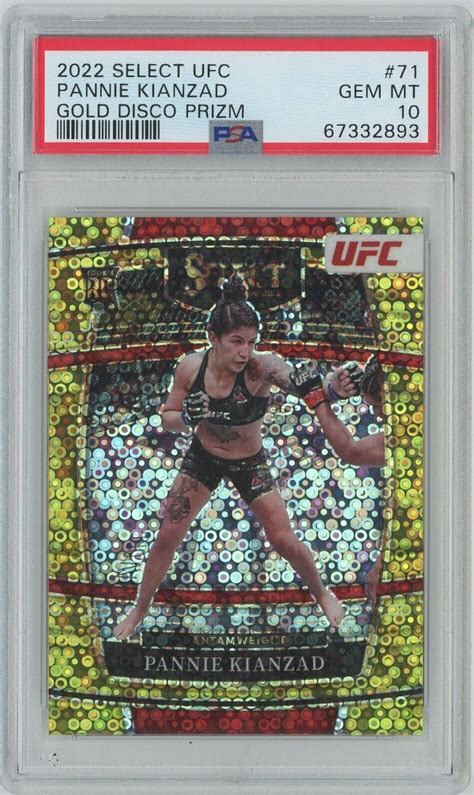 2022 Panini UFC Select 71 Pannie Kianzad Rookie Gold Disco 10 PSA 10