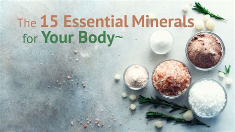 The 15 Essential Minerals For Your Body Botanic Choice