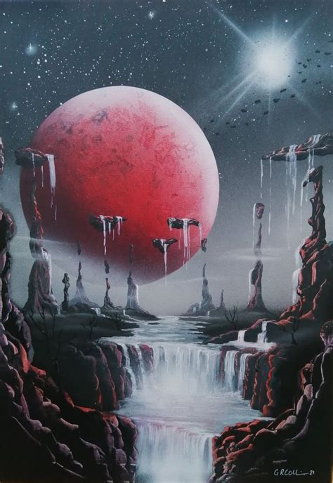 9 Nambarrak Falls Spray Art Painting By Gary R Collins Dark Fantasy