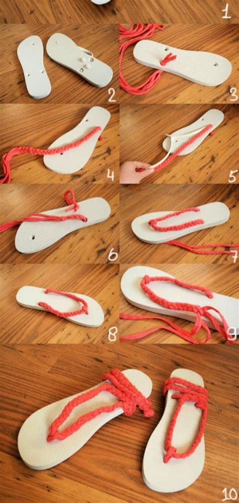 Easy Diy Flip Flops Idea Diy Slippers Diy Flip Flops Fabric Flip Flops