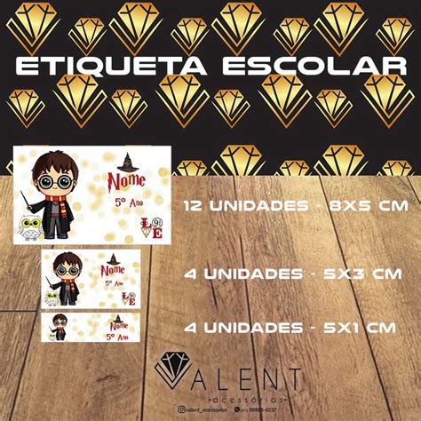 Etiqueta Escolar Personalizada Harry Potter Elo