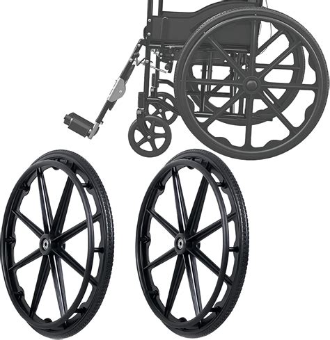 ESOYAWE Set Of 2 Non Pneumatic Solid Wheelchair Rear Wheel 20 22 24