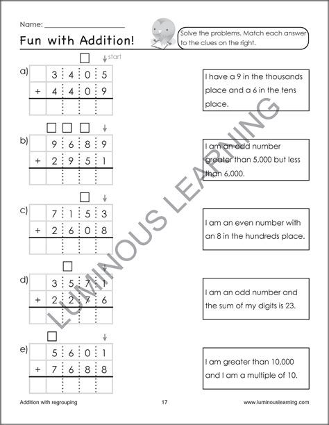 Grade 4 Addition And Subtraction Workbook