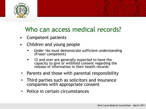 Ppt Access To Medical Records Powerpoint Presentation Free Download