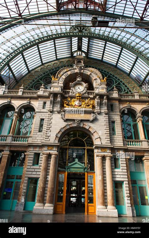 Antwerpen Centraal Railway Station Antwerp Belgium Europe Stock