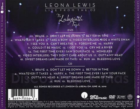 Discos Pop And Mas Leona Lewis The Labyrinth Tour Live From The O2