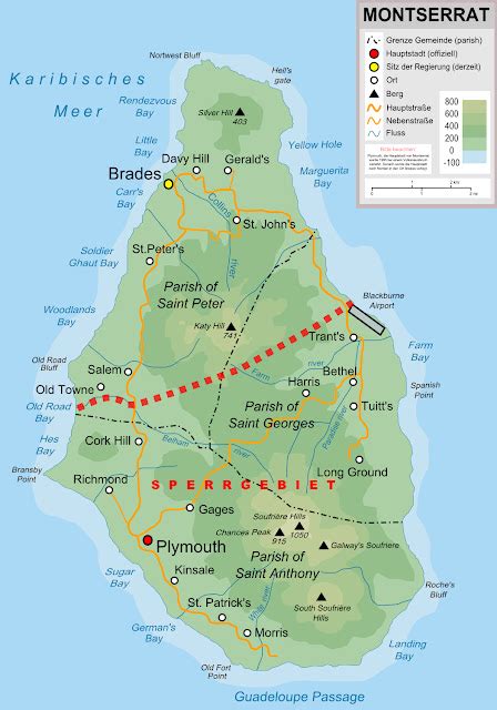 Montserrat Mapas Geogr Ficos De Montserrat