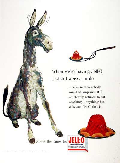 1954 Jello Jell O Gelatin Classic Vintage Print Ad