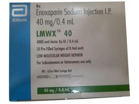 Lmwx Mg Ml Mg Enoxaparin Sodium Injection At Rs Box In