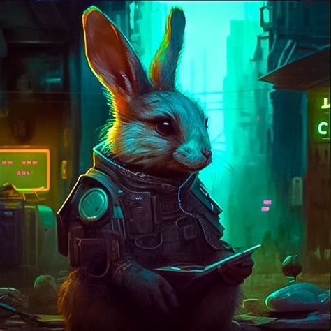 Cyberpunk Rabbit Image Quick Pets Bunny Rabbits Bunnies