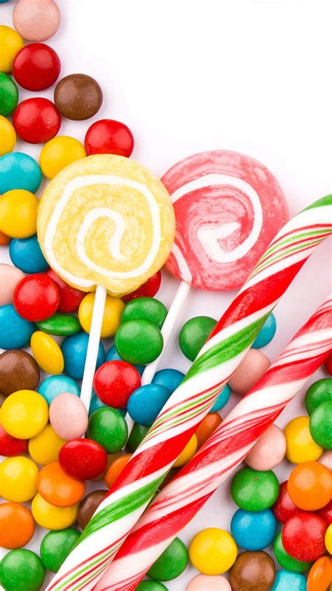 Sweet Colorful Candy Lollipop And Candies Nature Food Colorful