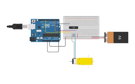 Circuit Design Prática 4 Motorl293d Tinkercad