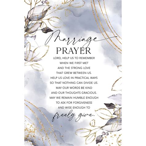 Marriage Prayer Wood Plaque with Inspiring Quotes 6 inches x 9 inches ...