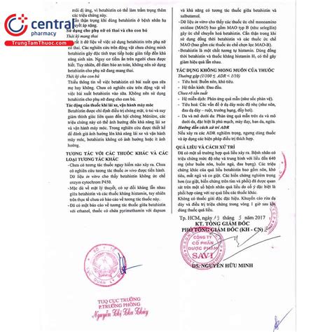 ChÍnh HÃng Thuốc Savi Betahistine 16 Thuốc điều Trị Chóng Mặt