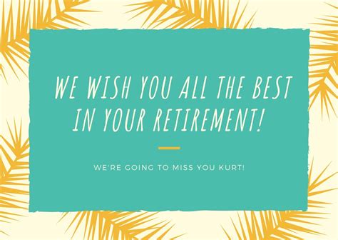 Free Printable Customizable Retirement Card Templates Canva