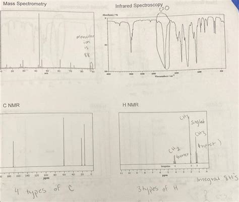 Solved Mass Spectrometry Infrared Spectroscopy A Mi Mewlar Chegg