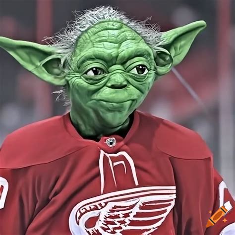 Yoda At A Detroit Redwings Hockey Game On Craiyon