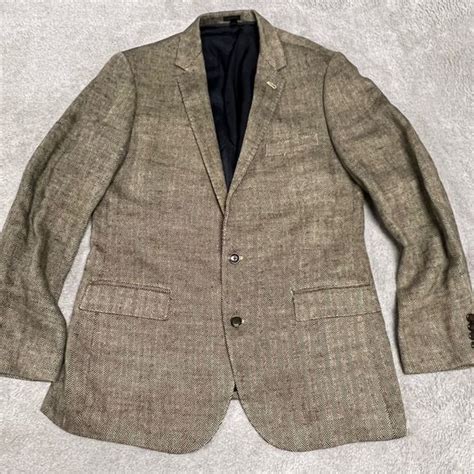 J Crew Suits And Blazers Jcrew Sport Coat Mens 42l Ludlow Tan Gray