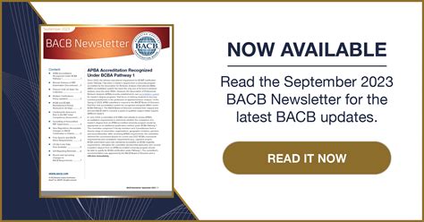 Now Available September 2023 Bacb Newsletter Behavior Analyst