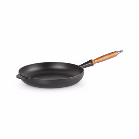 Patelnia z Drewnianą Rączką Żeliwo Le Creuset 28cm czarna Bielsko