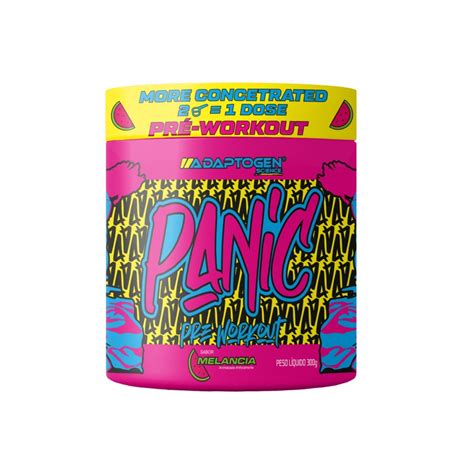 Pré treino panic pré workout 300G adaptogen NOVA embalagem E