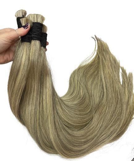 Cabelo Humano Natural Liso Loiro Mesclado Para Mega Hair Raiz Cm