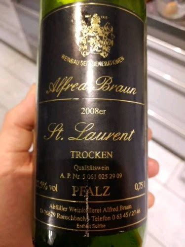 Alfred Braun St Laurent Trocken Vivino Us