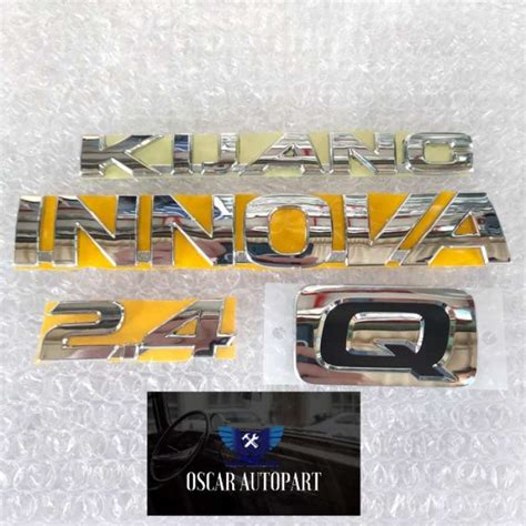 Jual Logo Tulisan Emblem Innova Reborn Type Q Komplit ORIGINAL Q 2 4