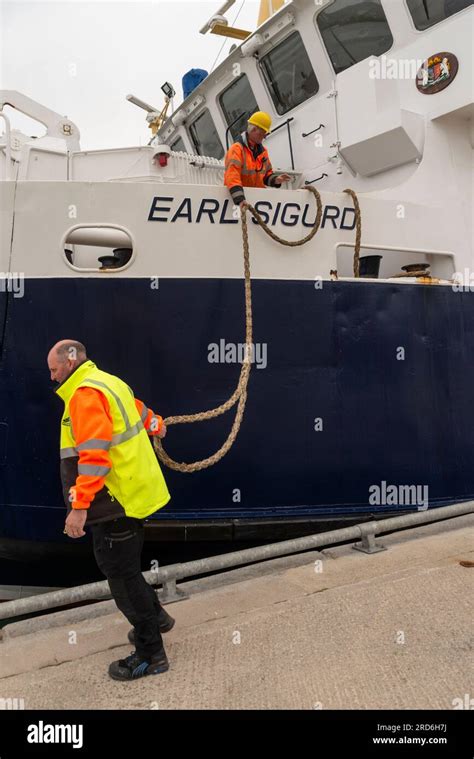 Kirkwall Orkney Isles Scotland UK 4 June 2023 Ships Crew Members