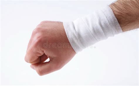 Male Hand With Bandage Stock Photo Image Of Hand Hurt 69211866