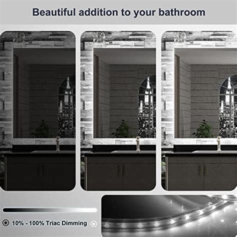 TokeShimi 72 X 36 Inch LED Backlit Bathroom Vanity Mirror Large