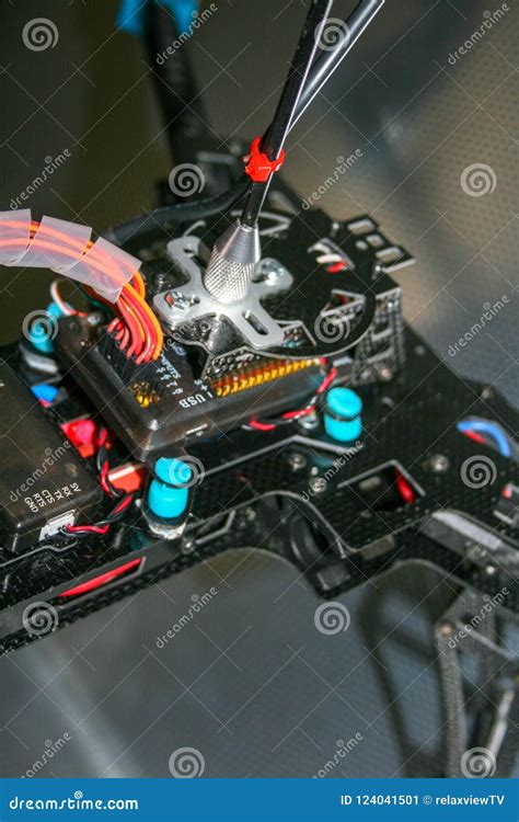 Drone Building Process And Assembly Of Electronic Parts For Drone Build Stock Image Image Of