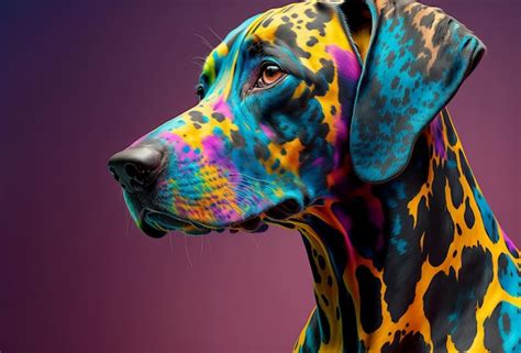 Premium AI Image | A cute dalmatian dog with distinctive multicolor fur pattern Generative ai