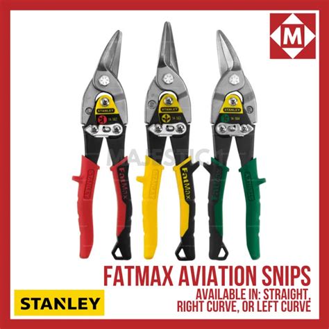 Stanley Fatmax Aviation Snip Straight Cut Left Curve Right Curve