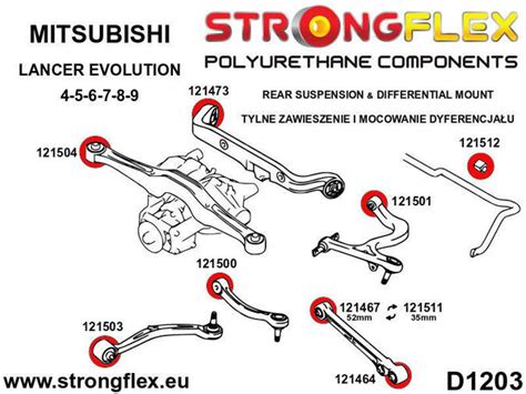 Zestaw Tulei Zawieszenia Tylnego Sport Mitsubishi Lancer Evolution Iv