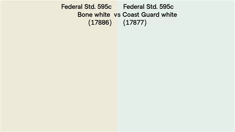 Federal Std 595c 17886 Bone White Vs 17877 Coast Guard White Side