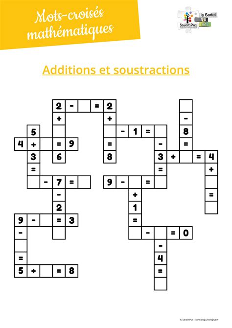 mots croisés mathématiques gratuits - Observer