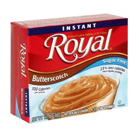 Royal Instant Pudding Sugar Free Butterscotch 17 Ounce Pack Of 12 By