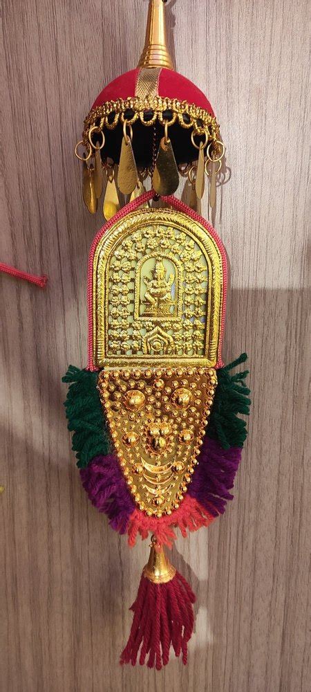 Multicolor Decorative Items Car Hanging Nettipattam With God S Picture