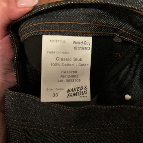 Naked Famous Denim Men S Blue And Navy Jeans Depop