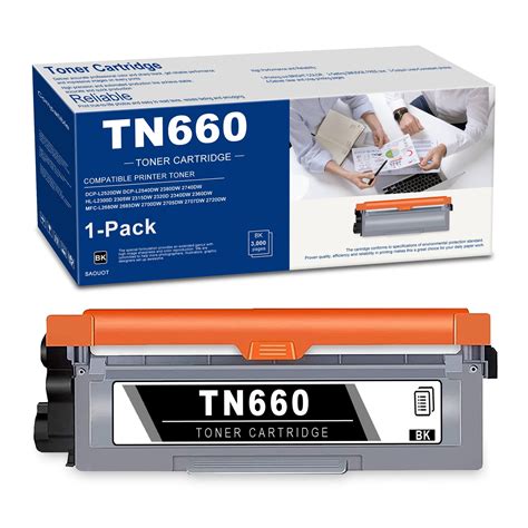 TN660 Toner Cartridge Compatible 1 Pack Black TN 660 Toner Replacement