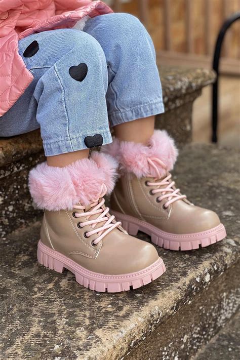 Mini Furreal Combat Boots Tan Fashion Nova Kids Shoes Fashion Nova
