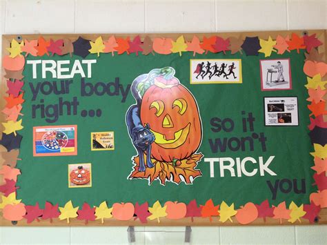 The Perfect Halloween Bulletin Board For Elementary Healthpe Teachers My Halloween