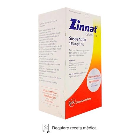 Zinnat 125 mg 5 ml suspensión 50 ml Walmart