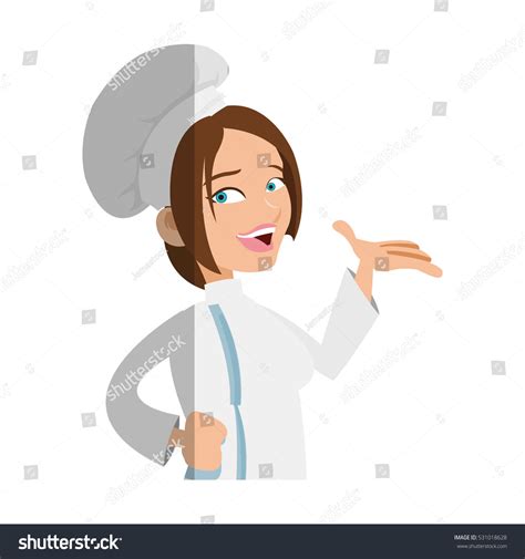 Isolated Female Chef Cartoon Design Stock Vector Royalty Free