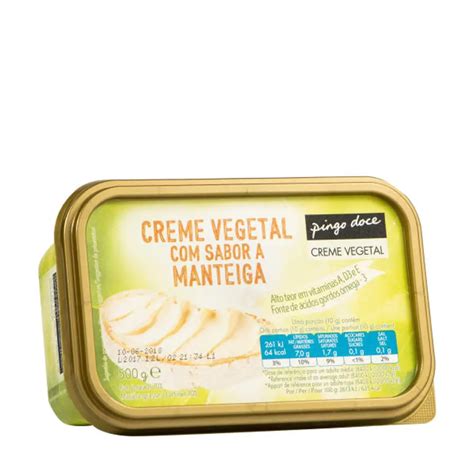 Creme Vegetal Sabor a Manteiga PINGO DOCE Nutripédia