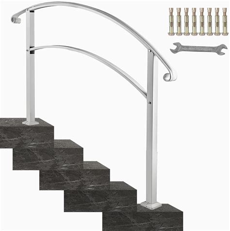 Happybuy Handrails For Outdoor Steps Fit 1 Or 5 Steps Outdoor Stair