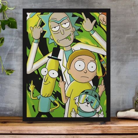 Quadro Decorativo Rick And Morty Cl Ssico Poster A Elo