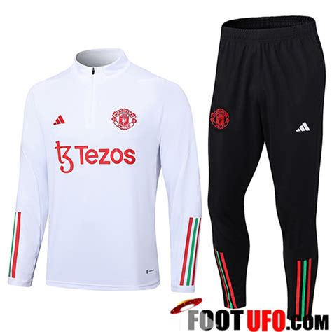 Sous Ensemble Survetement De Foot Manchester United Blanc 2023 2024 03