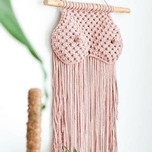 Macrame Boob Wall Hanging DIY Plant Hanger Tutorial Easy Wall Decor